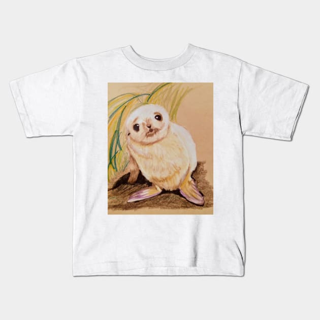 Baby Seal Kids T-Shirt by Rawcanvas